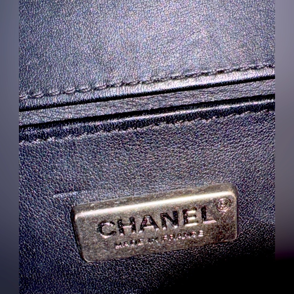 Authentic Chanel Boy Flap Bag Python, Small - image 7